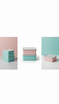 Caja de almacenamiento apilable pastel