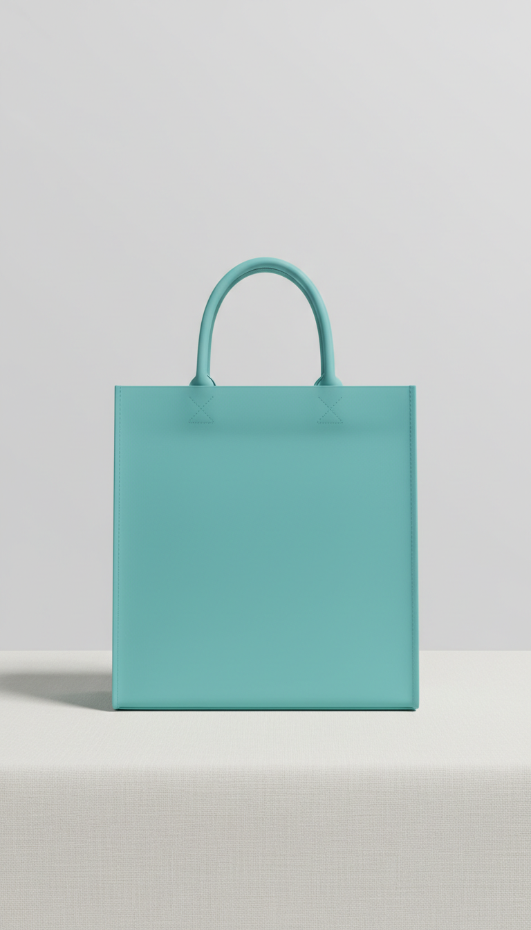 Bolso tote estructurado turquesa