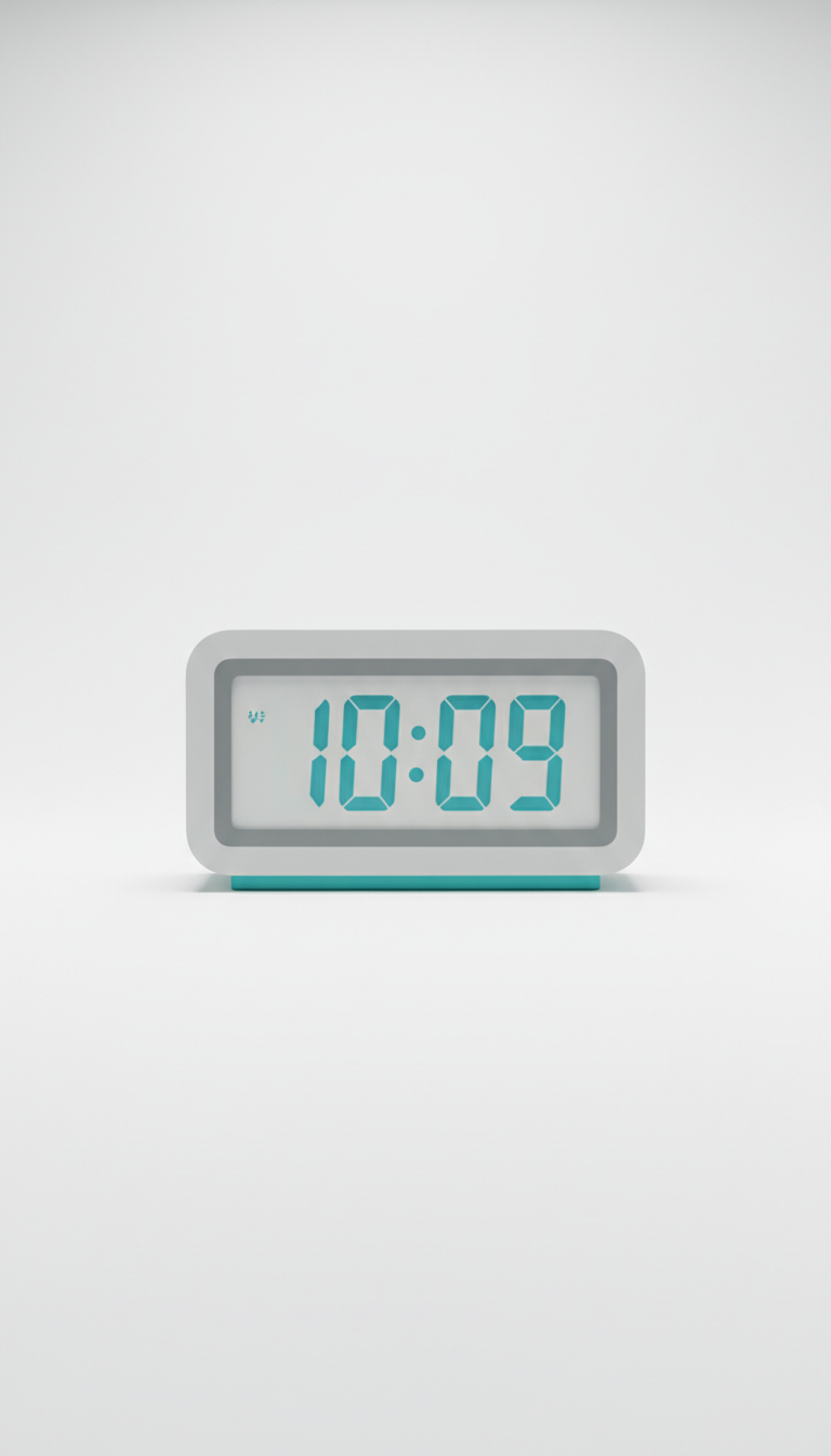 Reloj digital de escritorio minimalista
