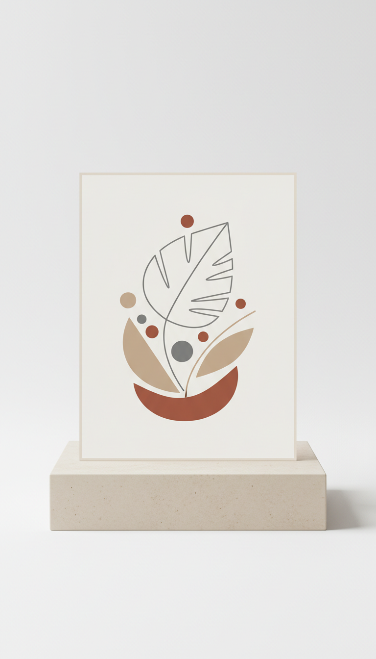 Invitación digital botánica minimalista
