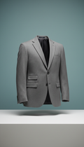 Blazer entallado gris acero