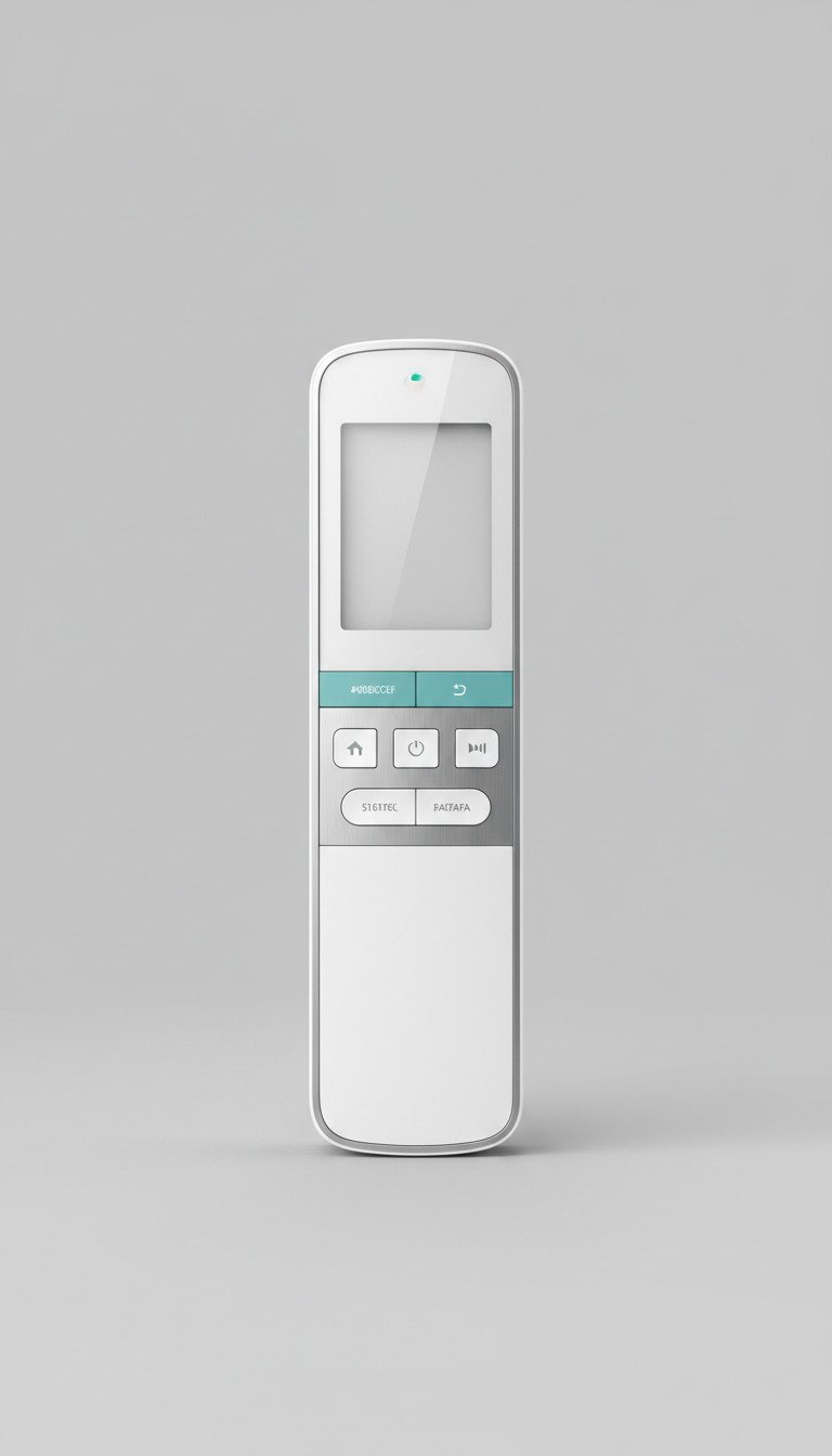 Control domótico en blanco limpio y aluminio cepillado